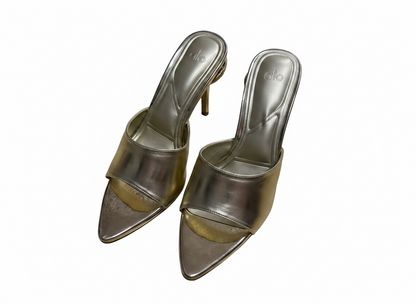 Alo Serpent Sculpted Heel Mules – Metallic Gold Edition ✨🐍
