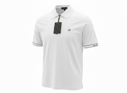 Loro Piana White Half-Zip Polo Shirt 🤍✨ Premium Luxury Fit