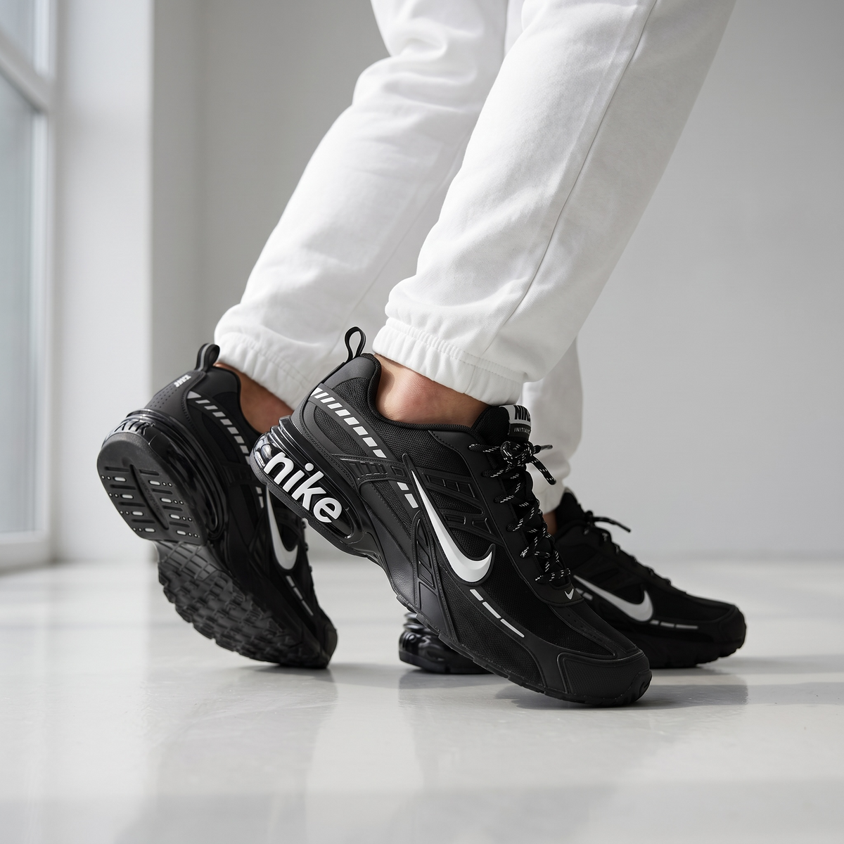 ⚡🖤 Nike Air Shox Black Silver Sneakers – Retro Streetwear Performance Shoes 👟🔥