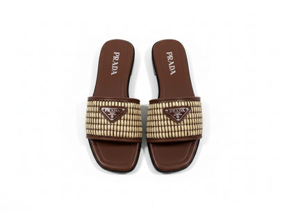 PRADA Raffia Slide Sandals 🤎✨ | Summer Luxury Essential
