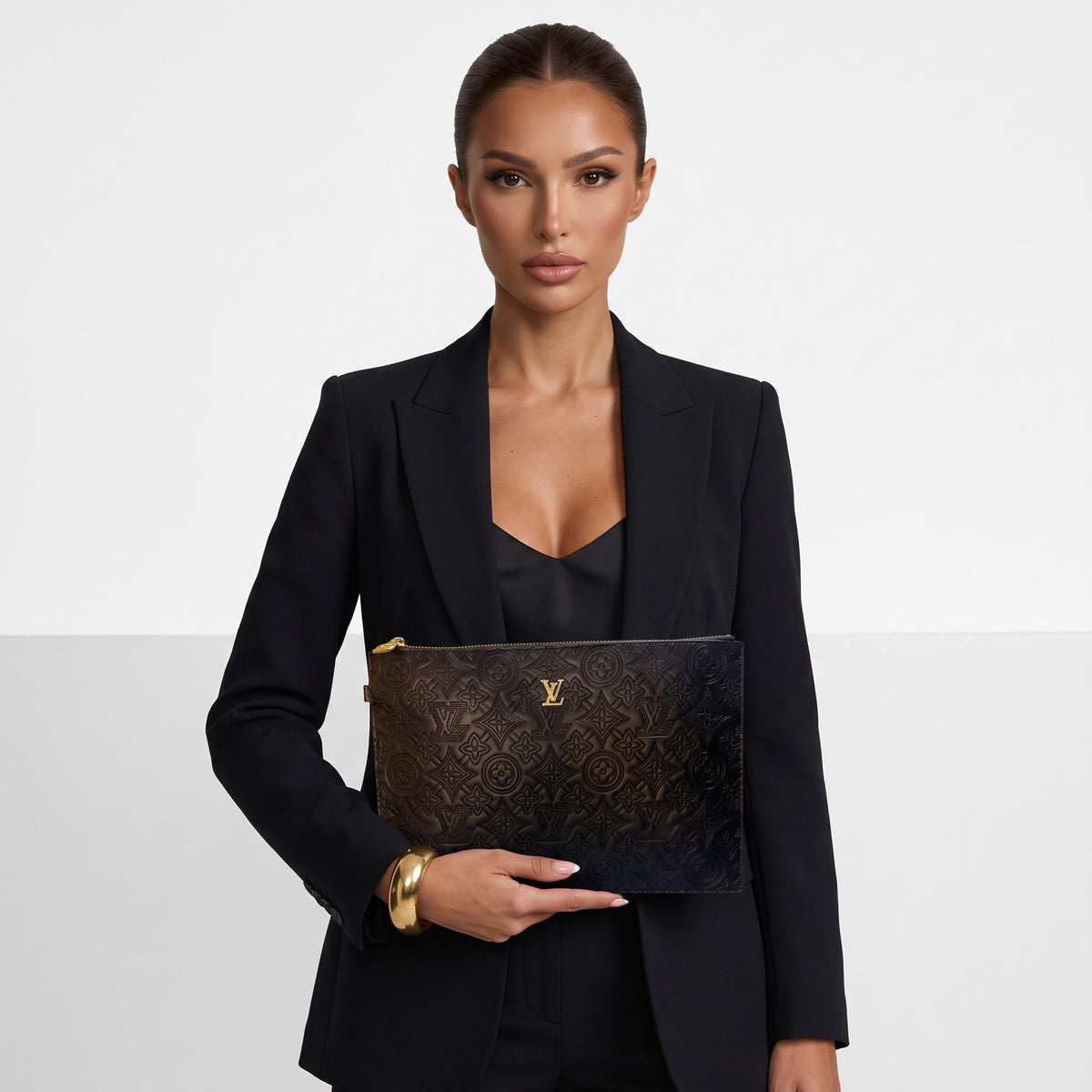 Louis Vuitton Monogram Pouch — Black