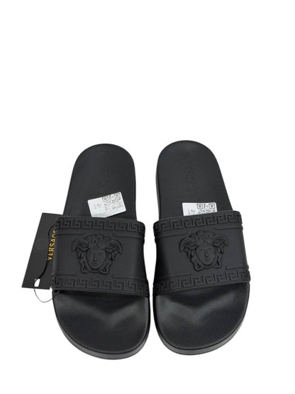 VERSACE Slides – All Black Medusa Edition 🖤⚡
