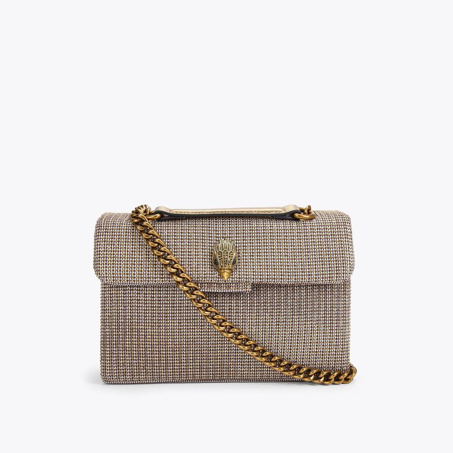 Kurt Geiger Kensington – Brown Houndstooth Bag 👜✨