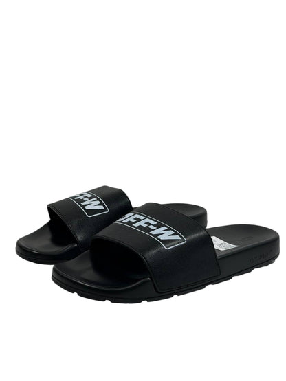 OFF-WHITE Logo Slides – Black Edition ⚫🔥