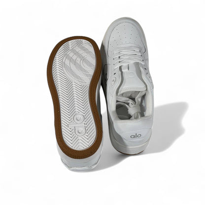 Alo White Leather Sneakers 👟✨ Unisex with Gum Sole