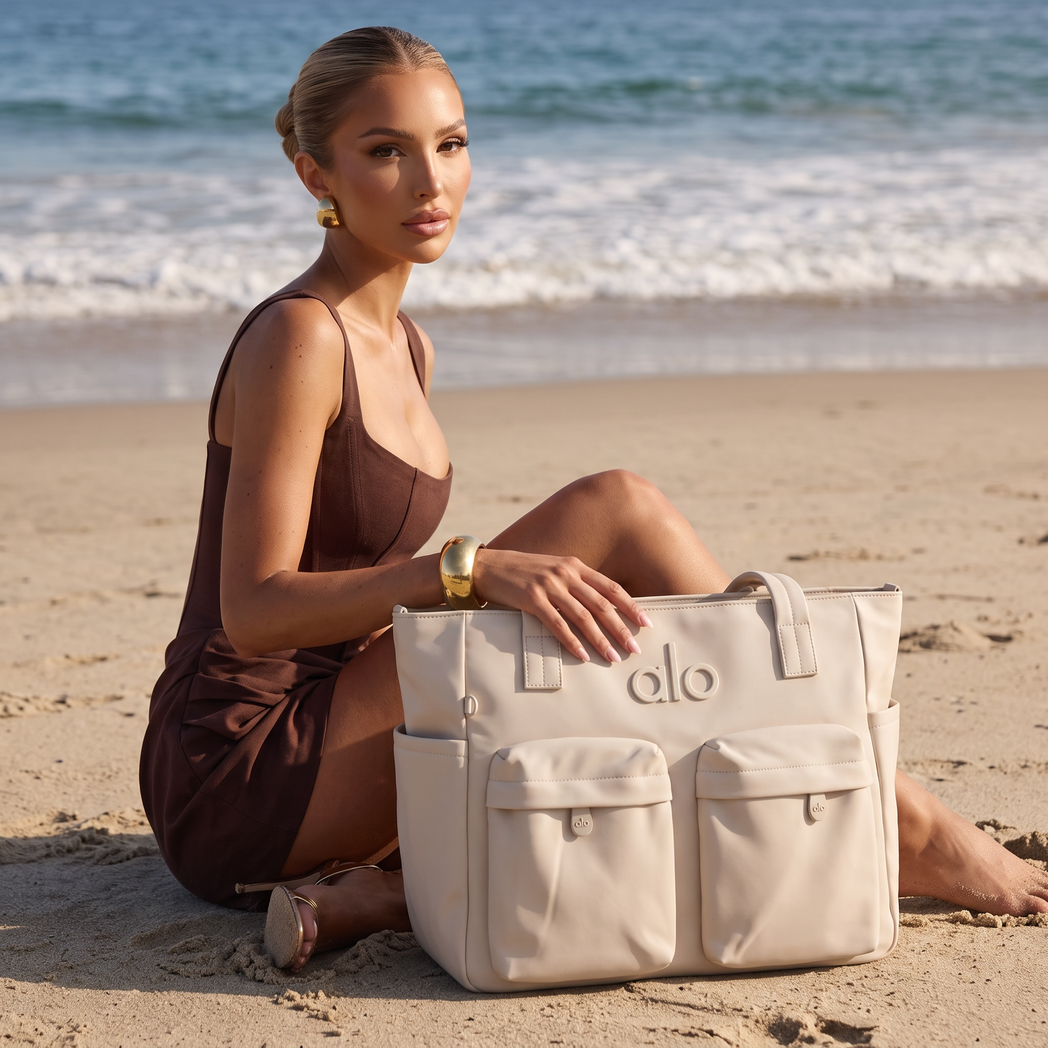 Alo Multi-Pocket Everyday Tote – Ivory