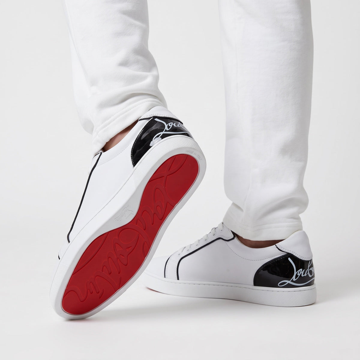Christian Louboutin Low-Top Sneakers — White & Black