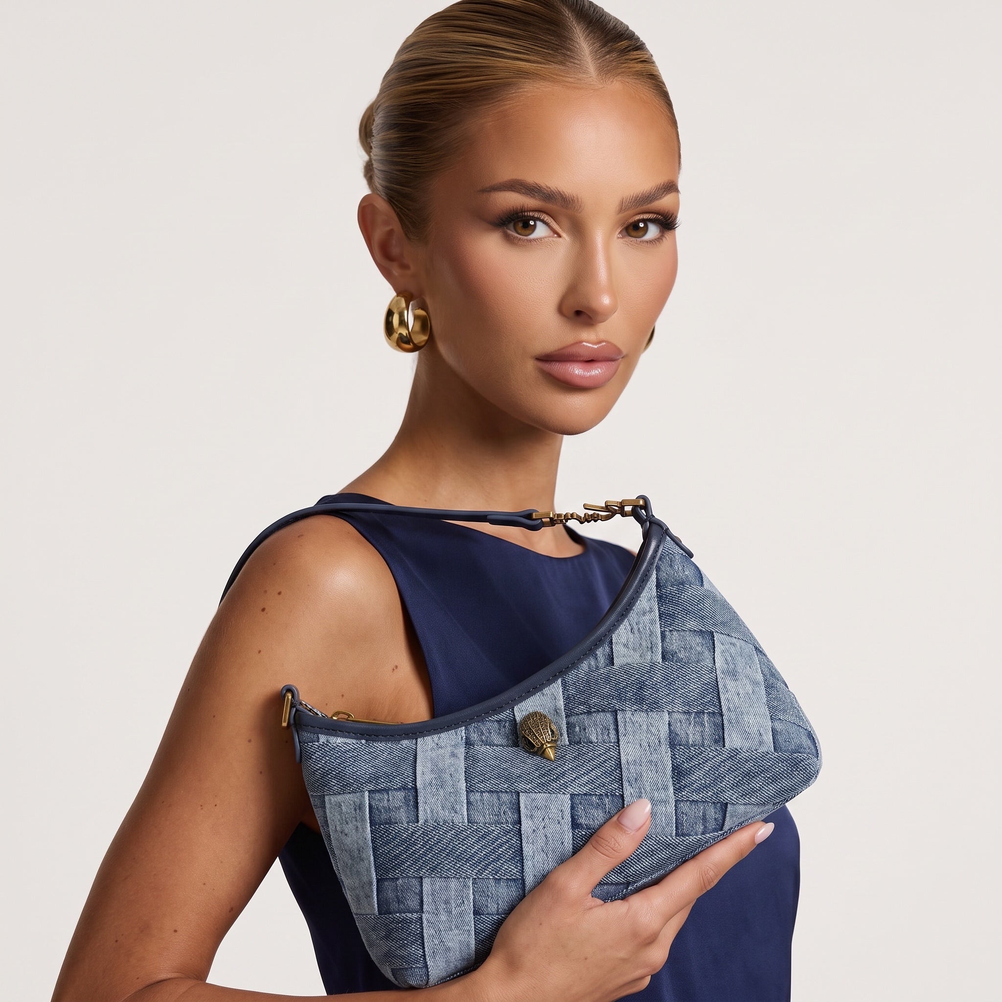 Kurt Geiger Shoulder Bag – Denim Weave 🟦👜