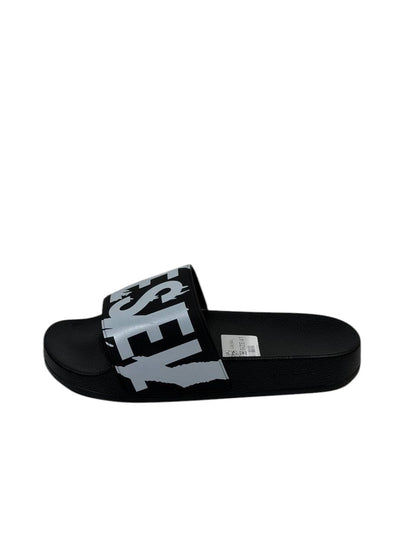 DIESEL Slides – Black & White Logo Edition ⚫⚪