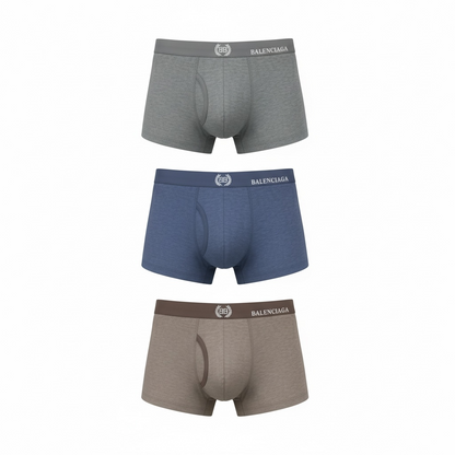 Balenciaga Premium Cotton Boxer Set – 3-Pack Essentials 🩲✨