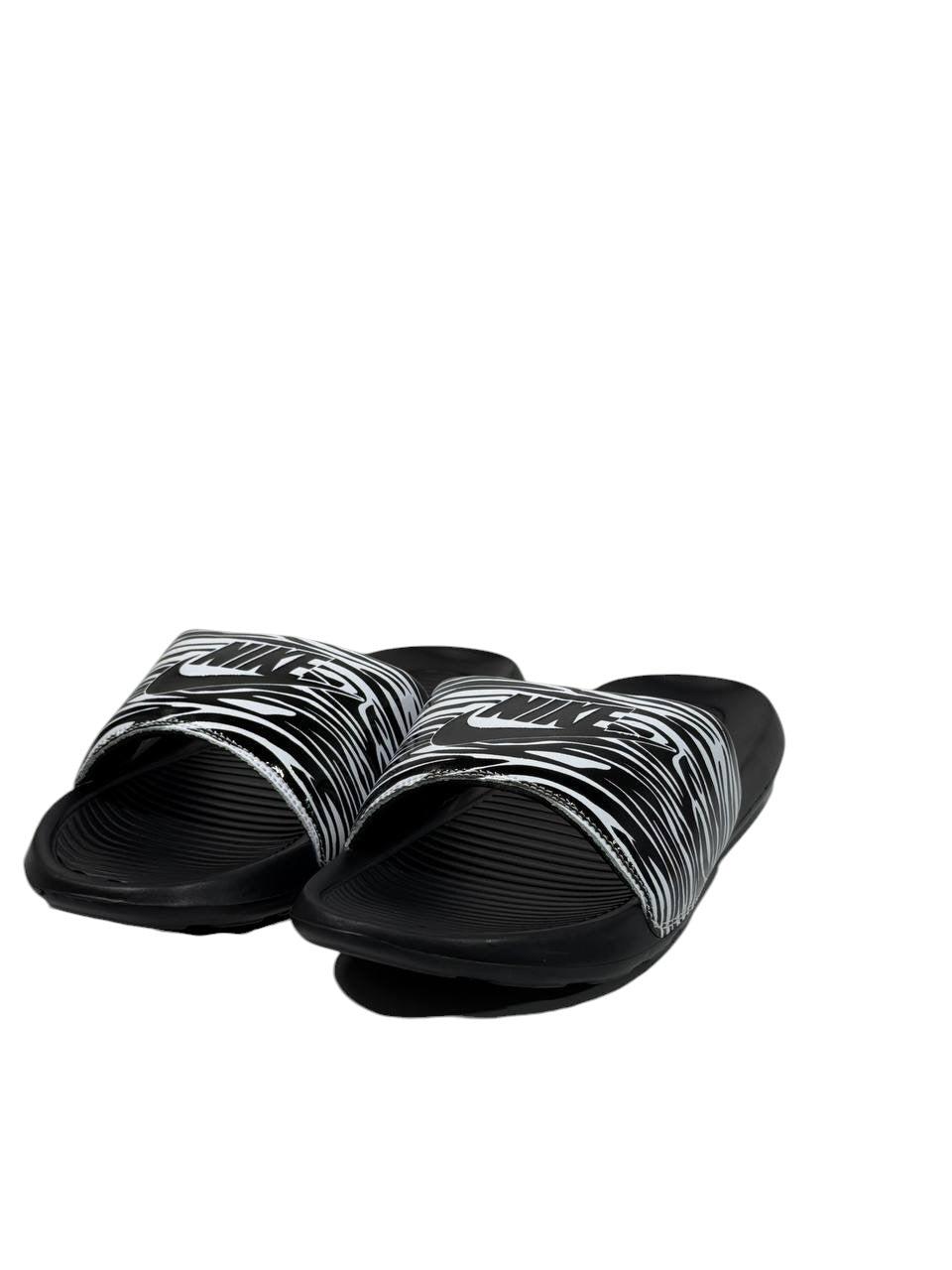 NIKE Zebra Slide Sandals – Black & White Edition 🖤⚡