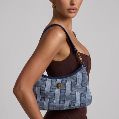 Kurt Geiger Shoulder Bag – Denim Weave 🟦👜