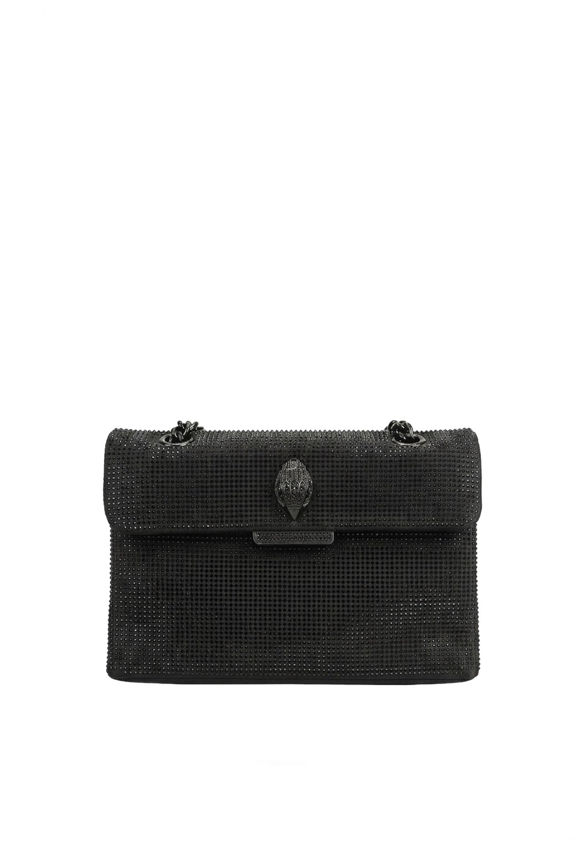 Kurt Geiger Shoulder Bag – Black Crystal Chain 🖤✨