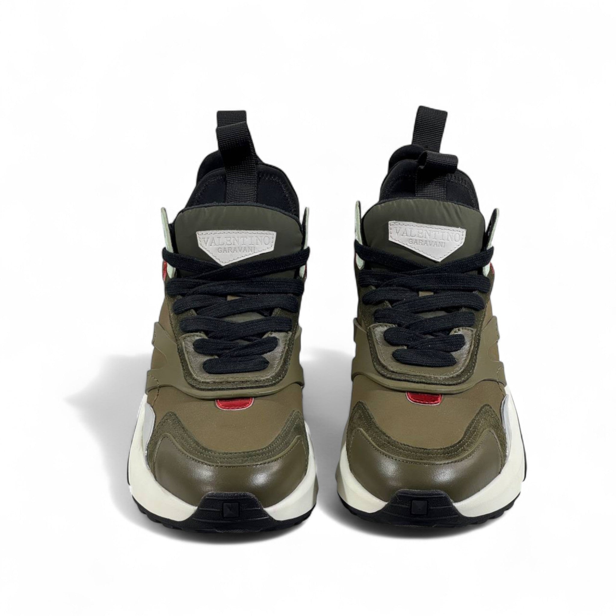 Valentino Garavani Bounce Sneakers – Olive Green Luxe ⚡💚
