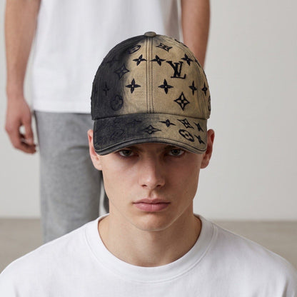 Louis Vuitton Monogram Denim Baseball Cap – Beige & Black