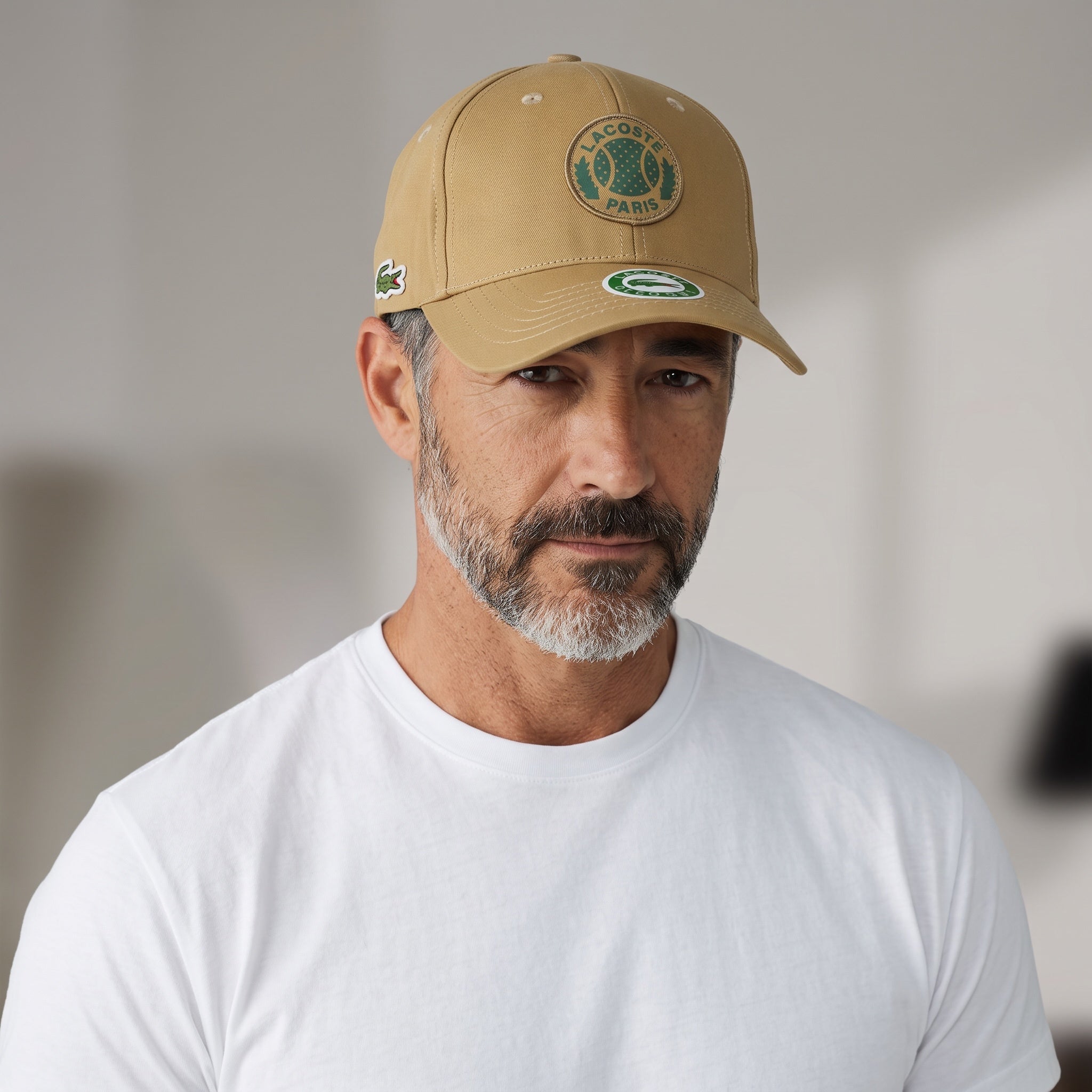 Lacoste Paris – Khaki Tennis Ball Patch Cap 🎾🧢