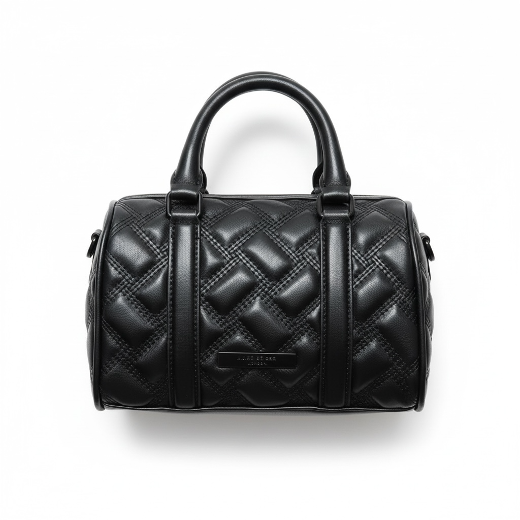 🖤 Kurt Geiger Black Quilted Eagle Boston Bag – Mini Top Handle Handbag