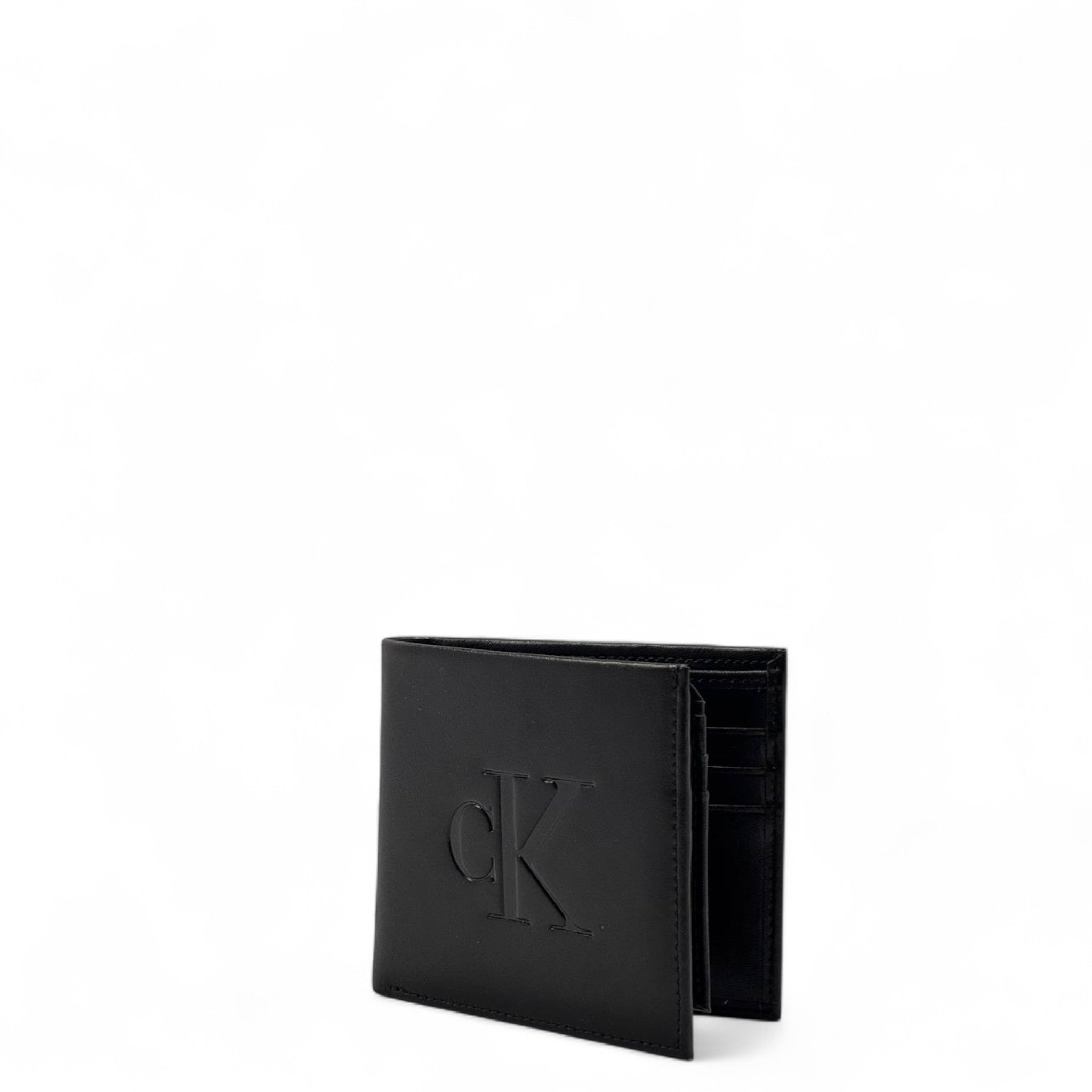 Calvin Klein Black Leather Wallet – Embossed Logo Edition 🖤🪙