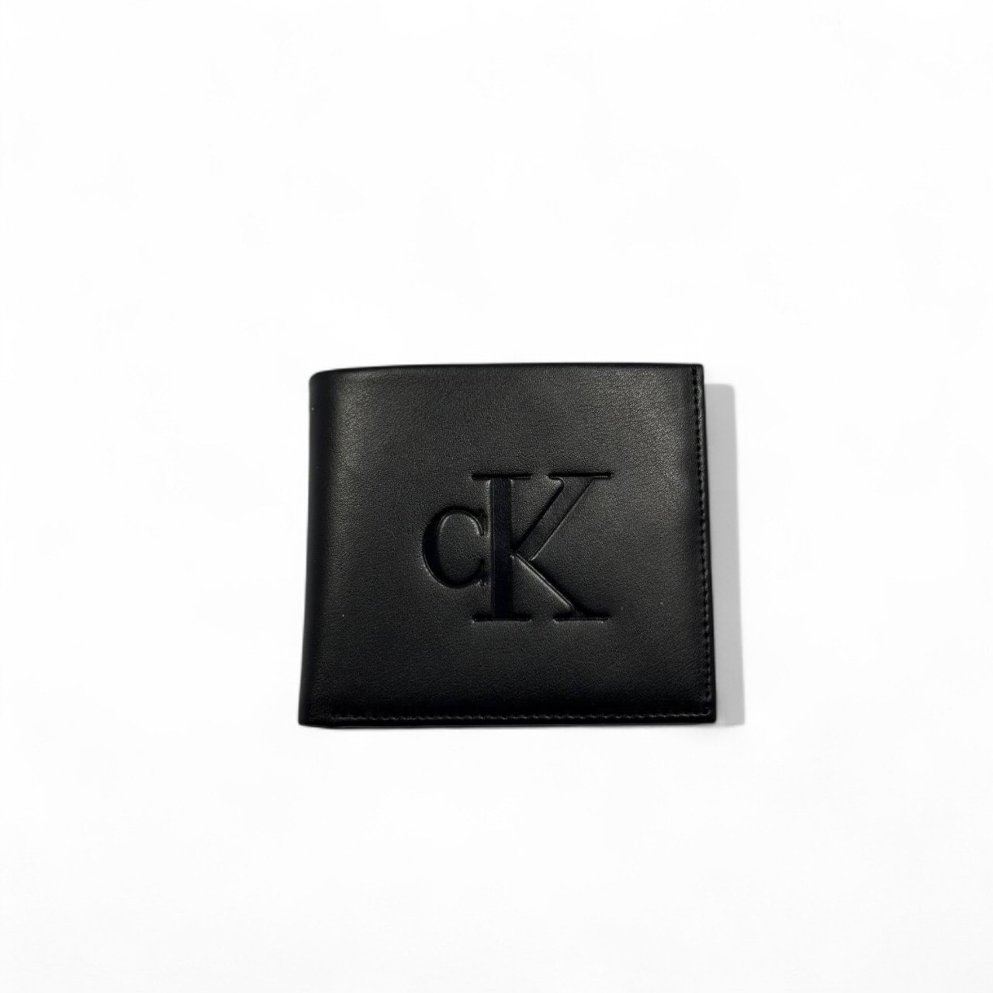 Calvin Klein Black Leather Wallet – Embossed Logo Edition 🖤🪙