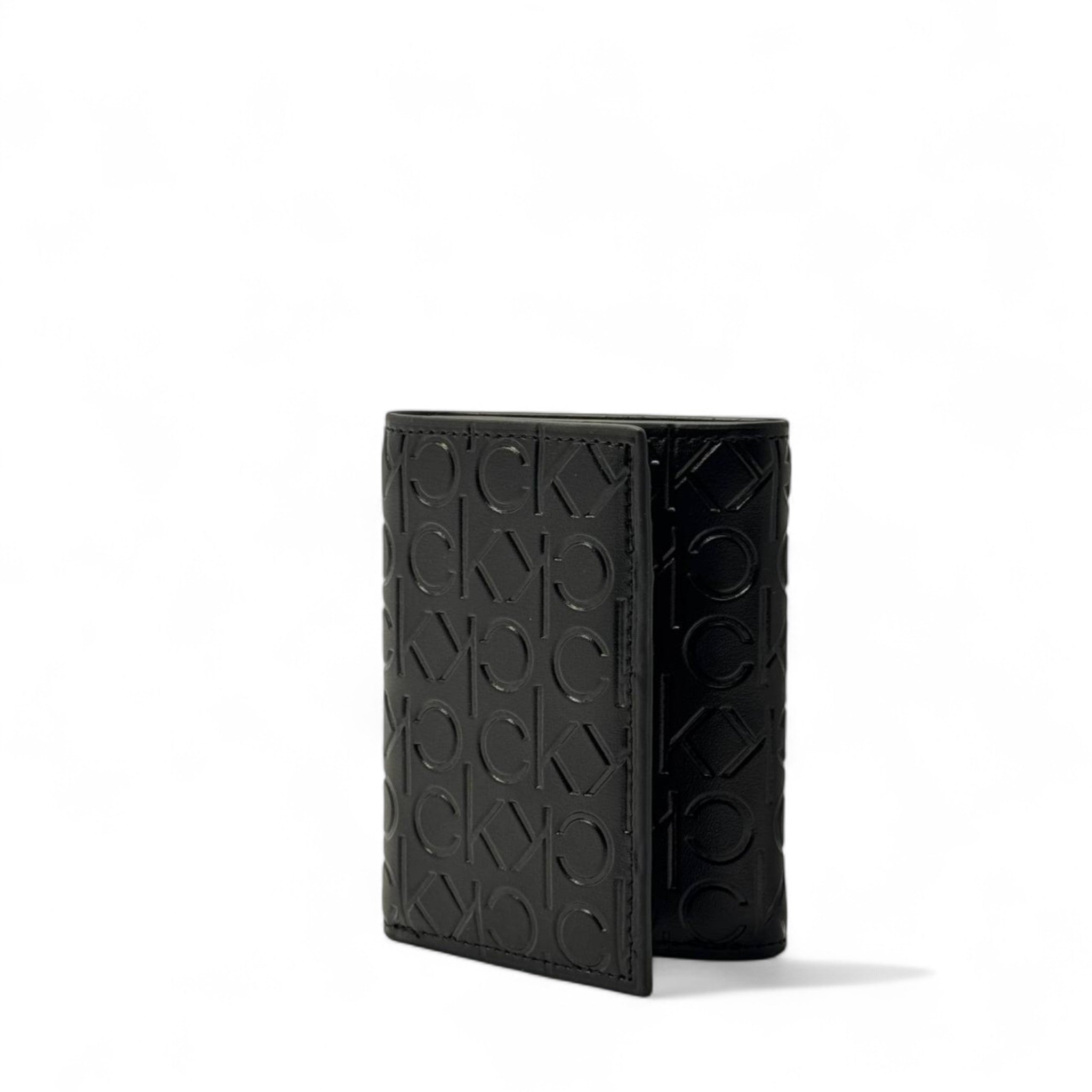 Calvin Klein Embossed Trifold Wallet – Monogram Edition 🖤🧩