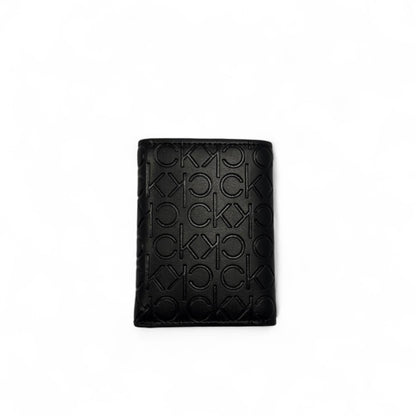 Calvin Klein Embossed Trifold Wallet – Monogram Edition 🖤🧩