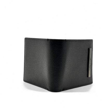 Calvin Klein Black Leather Wallet – Metal Bar Logo Edition 🖤💼