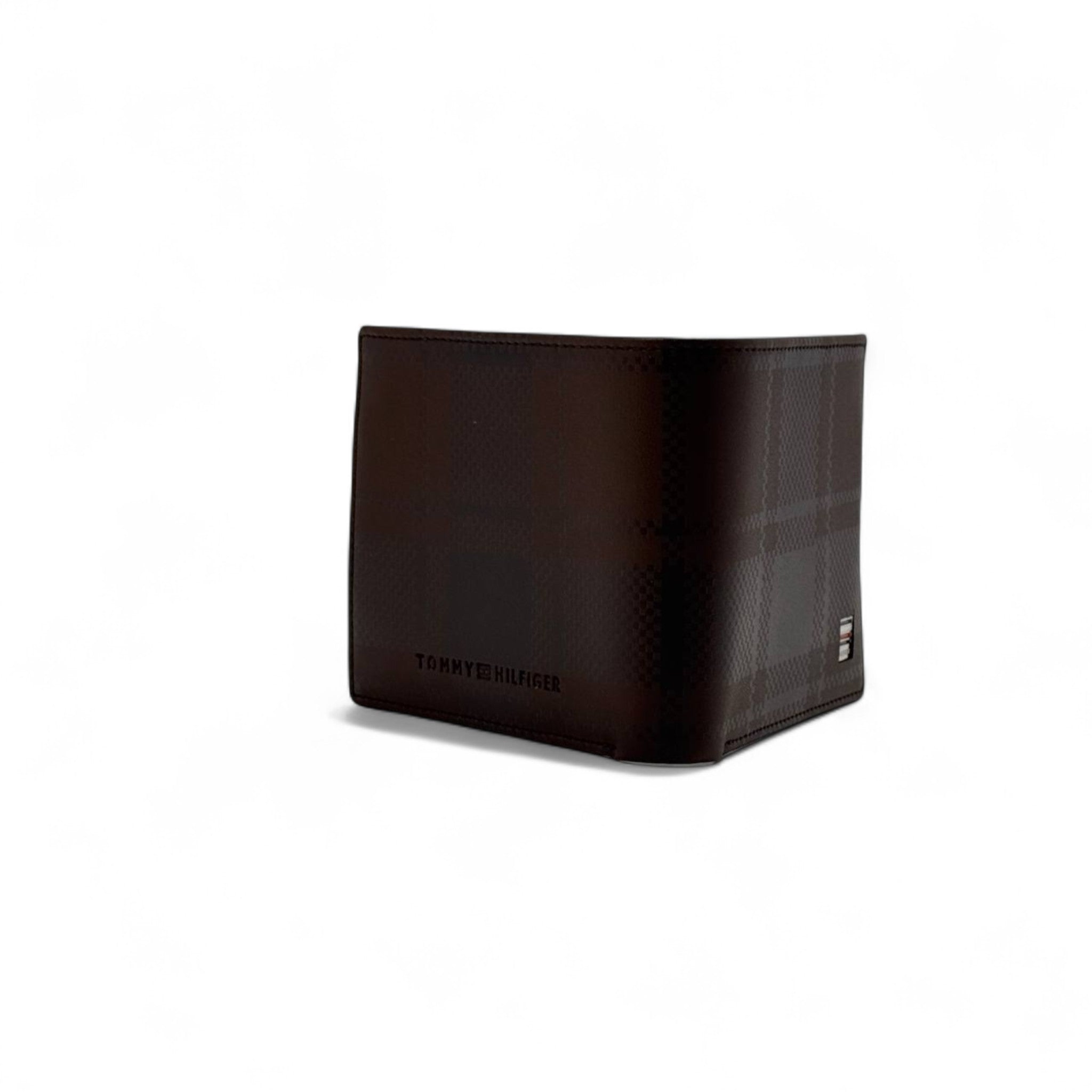 Tommy Hilfiger Brown Plaid Leather Wallet – Heritage Edition 🟤🧵