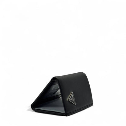 GUESS Black Trifold Wallet – Triangle Logo Edition 🖤🔺