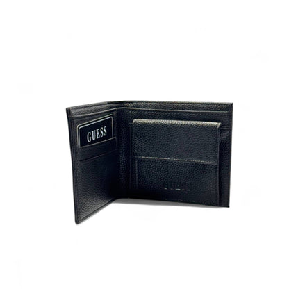 GUESS Pebbled Leather Wallet – Classic Black Bifold Edition 🖤🪙