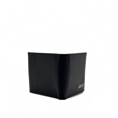 GUESS Pebbled Leather Wallet – Classic Black Bifold Edition 🖤🪙