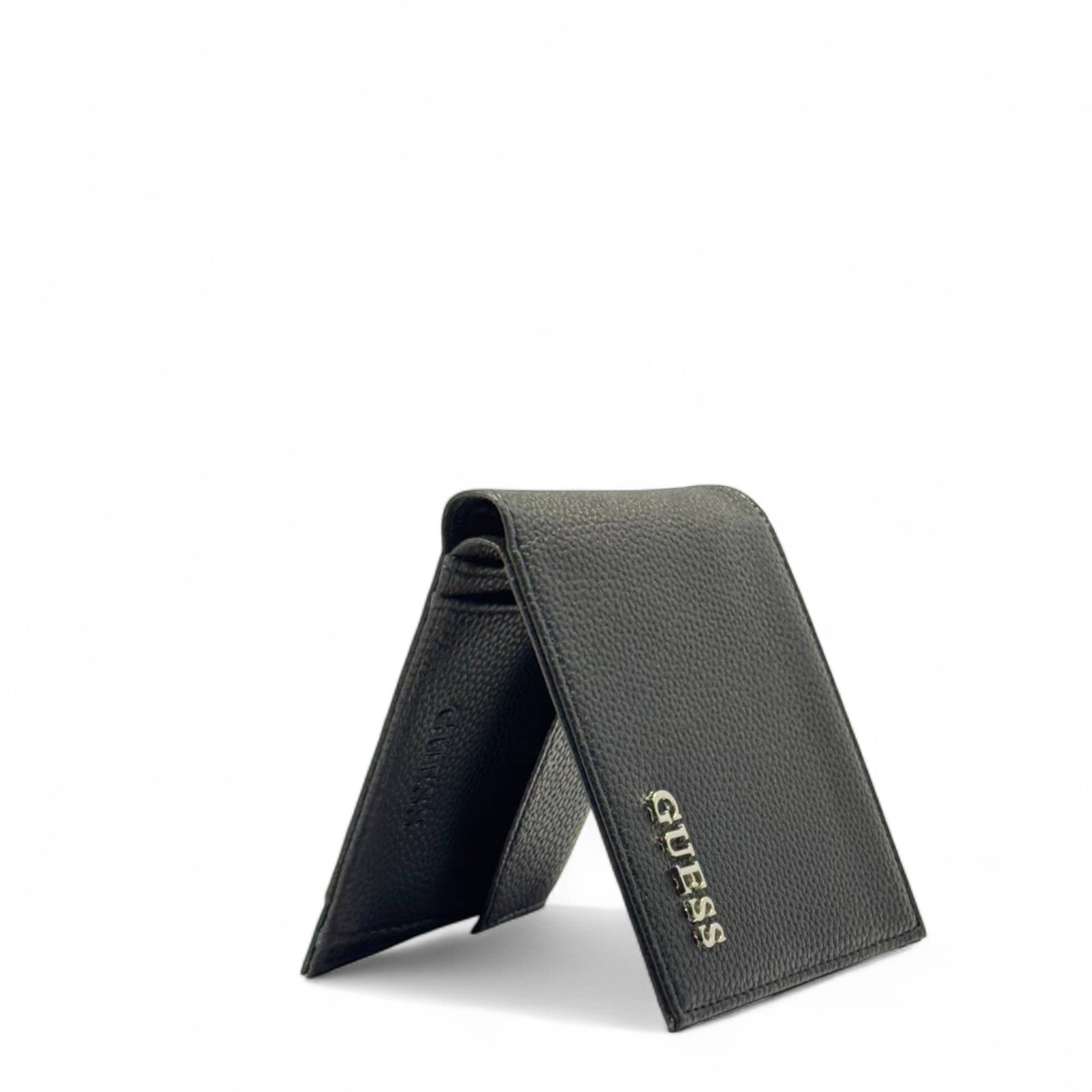 GUESS Pebbled Leather Wallet – Classic Black Bifold Edition 🖤🪙