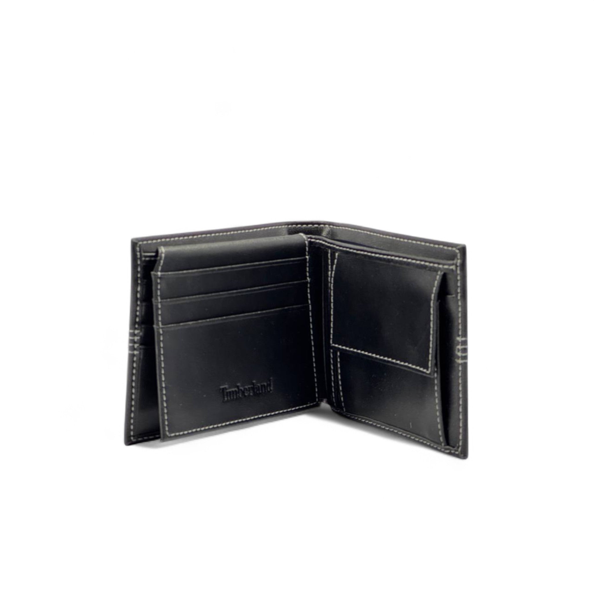 Timberland Black Leather Wallet with Keychain Set 🔑🖤