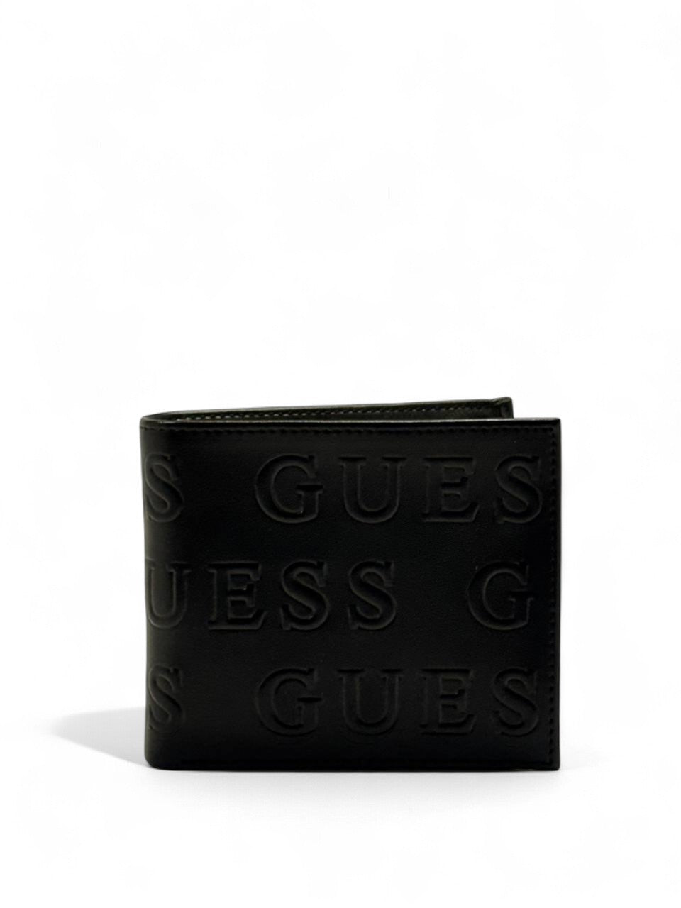 GUESS All-Over Embossed Black Leather Wallet 🖤✨