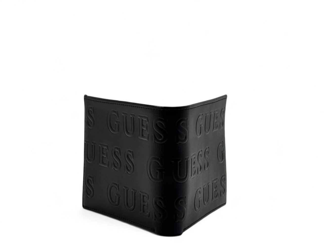 GUESS All-Over Embossed Black Leather Wallet 🖤✨