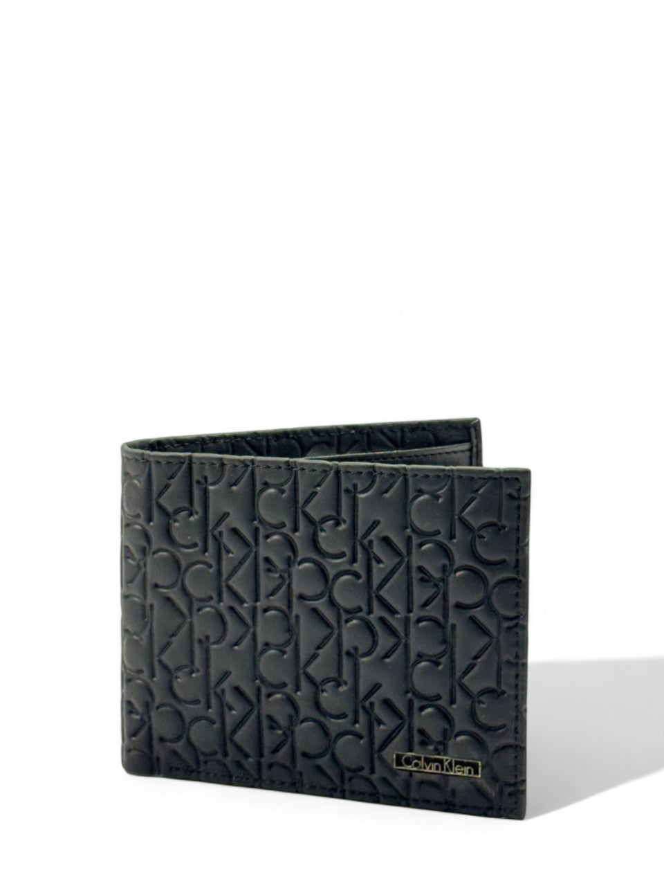 Calvin Klein Monogram Embossed Black Leather Wallet 🖤✨