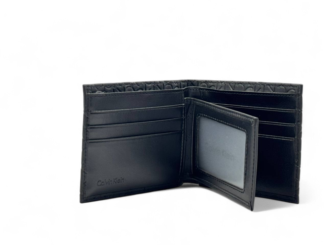 Calvin Klein Monogram Embossed Black Leather Wallet 🖤✨