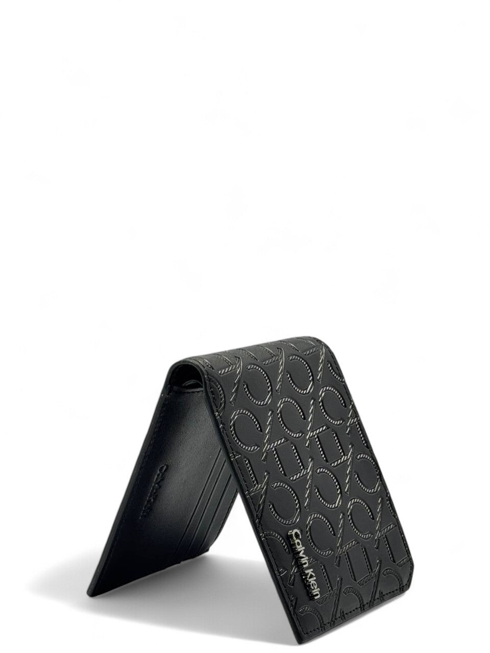 Calvin Klein Diagonal Embossed Logo Wallet 🖤🧩