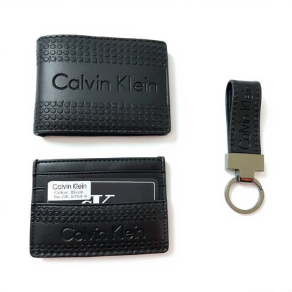 Calvin Klein Black Leather Wallet & Card Holder Gift Set 🖤✨