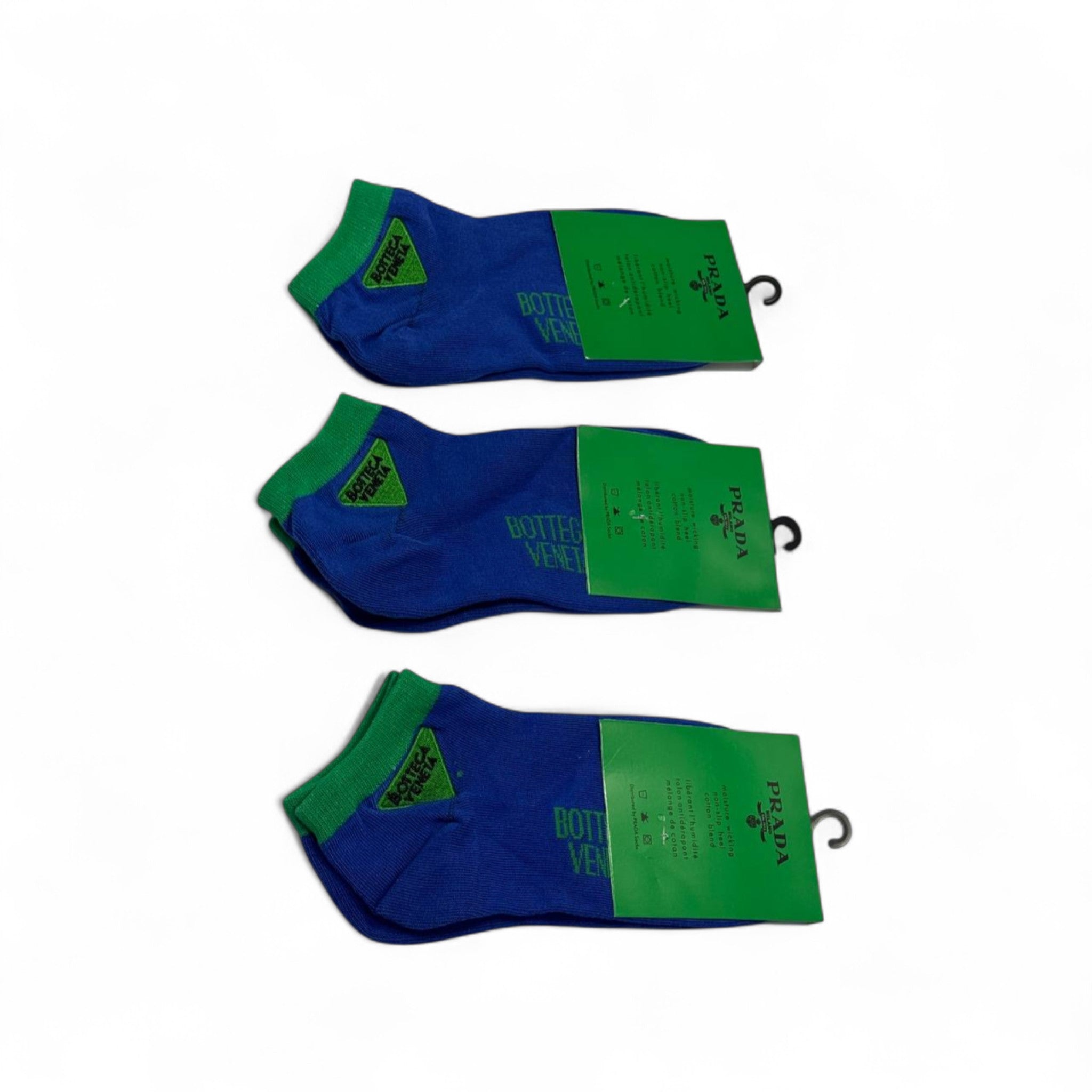Bottega Veneta x Prada-Inspired Socks 3-Pack 💙💚 | Limited Edition Luxe Collab