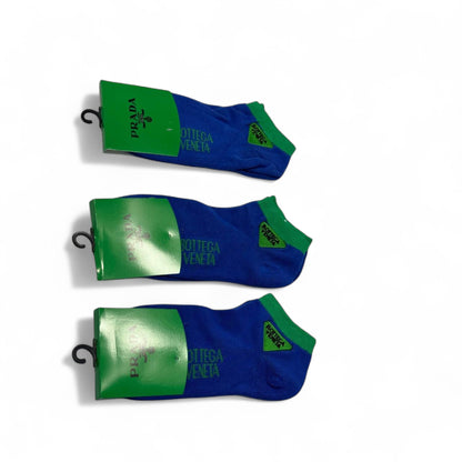 Bottega Veneta x Prada-Inspired Socks 3-Pack 💙💚 | Limited Edition Luxe Collab