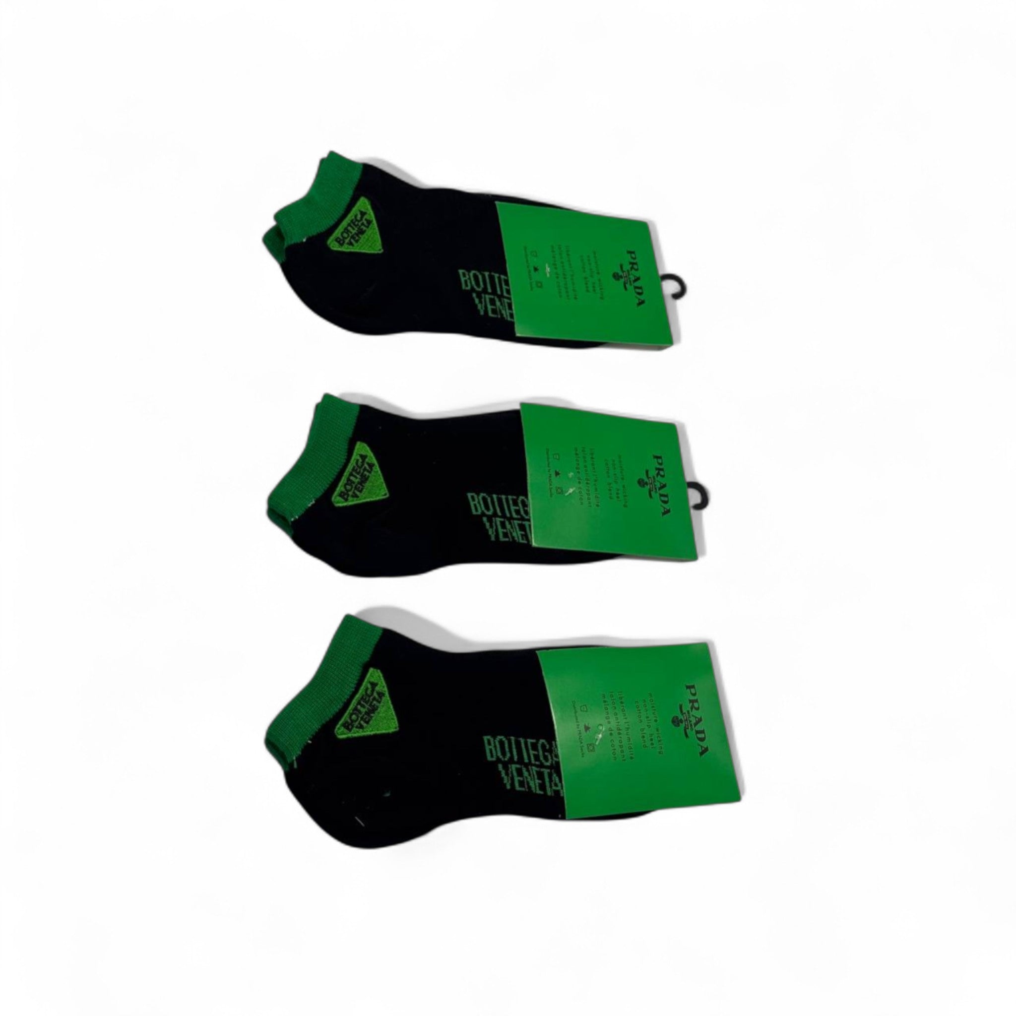 Bottega Veneta x Prada-Inspired Socks 3-Pack 🖤💚 | Bold Collab Aesthetic