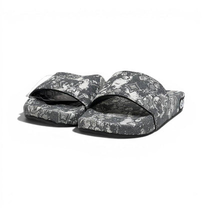 Louis Vuitton Grey Monogram Slide Sandals – Luxury Designer Casual Slippers ✨🩶
