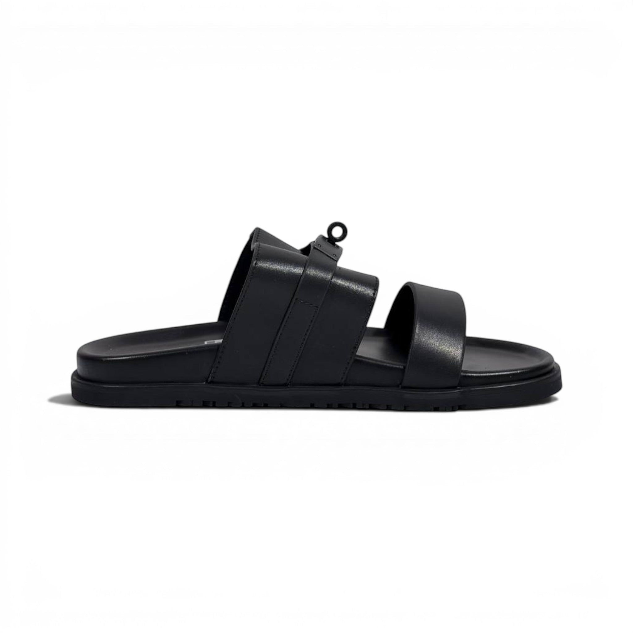 Hermès Black Luxury Slide Sandals – Premium Designer Summer Slippers 🖤✨