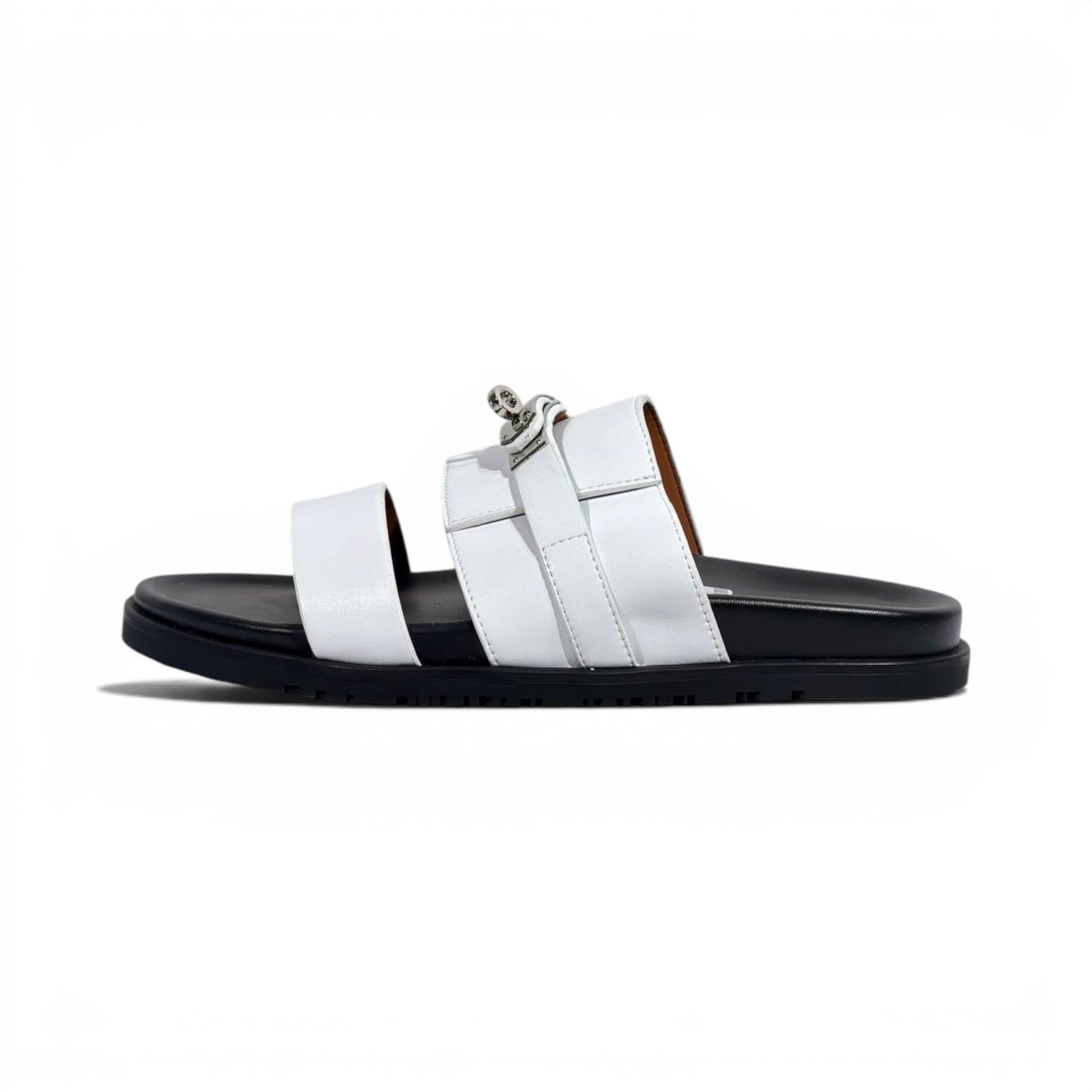 Hermès White Luxury Slide Sandals – Premium Designer Summer Slippers 🤍✨