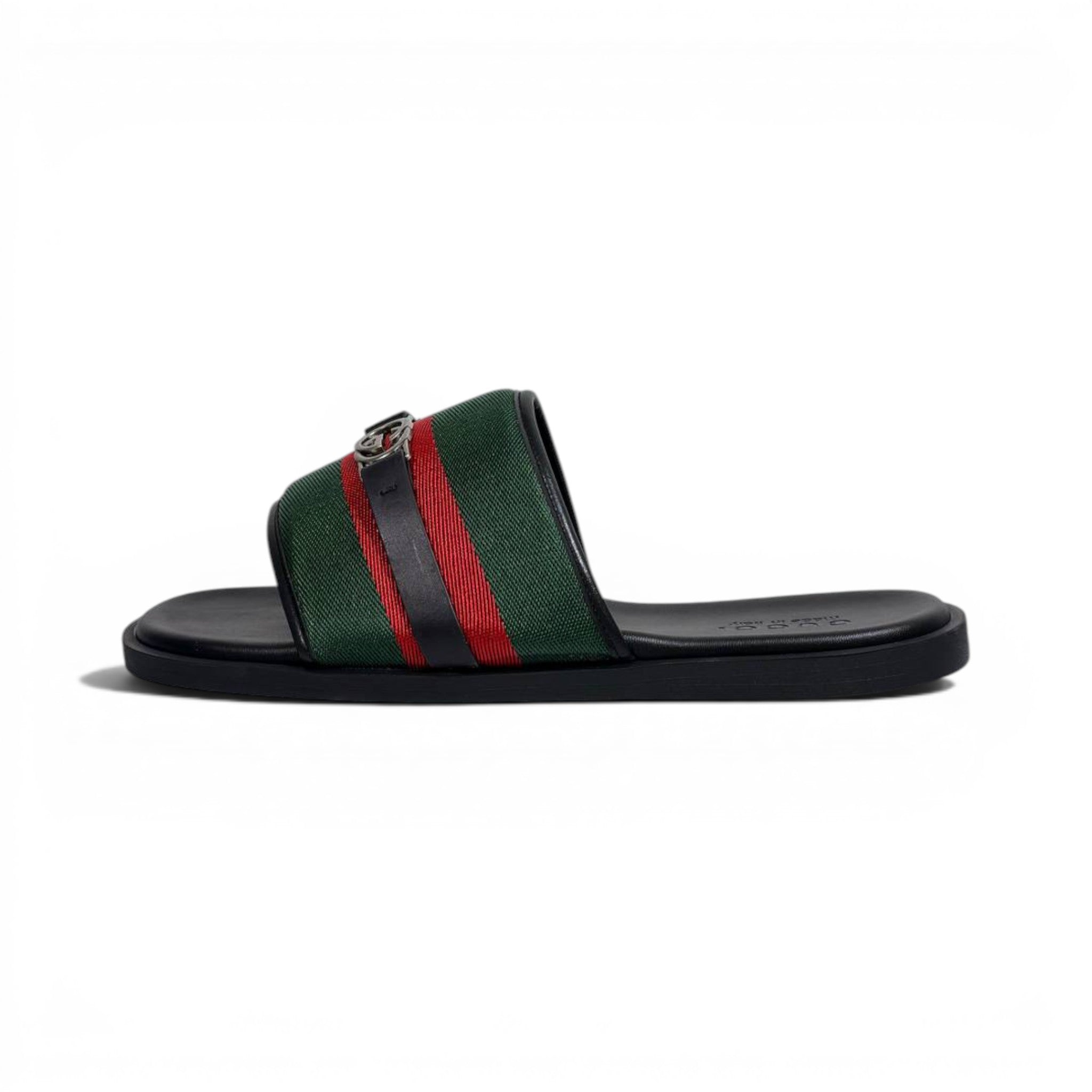 Gucci Green Web Slide Sandals – Luxury Designer Summer Slippers 💚❤️✨