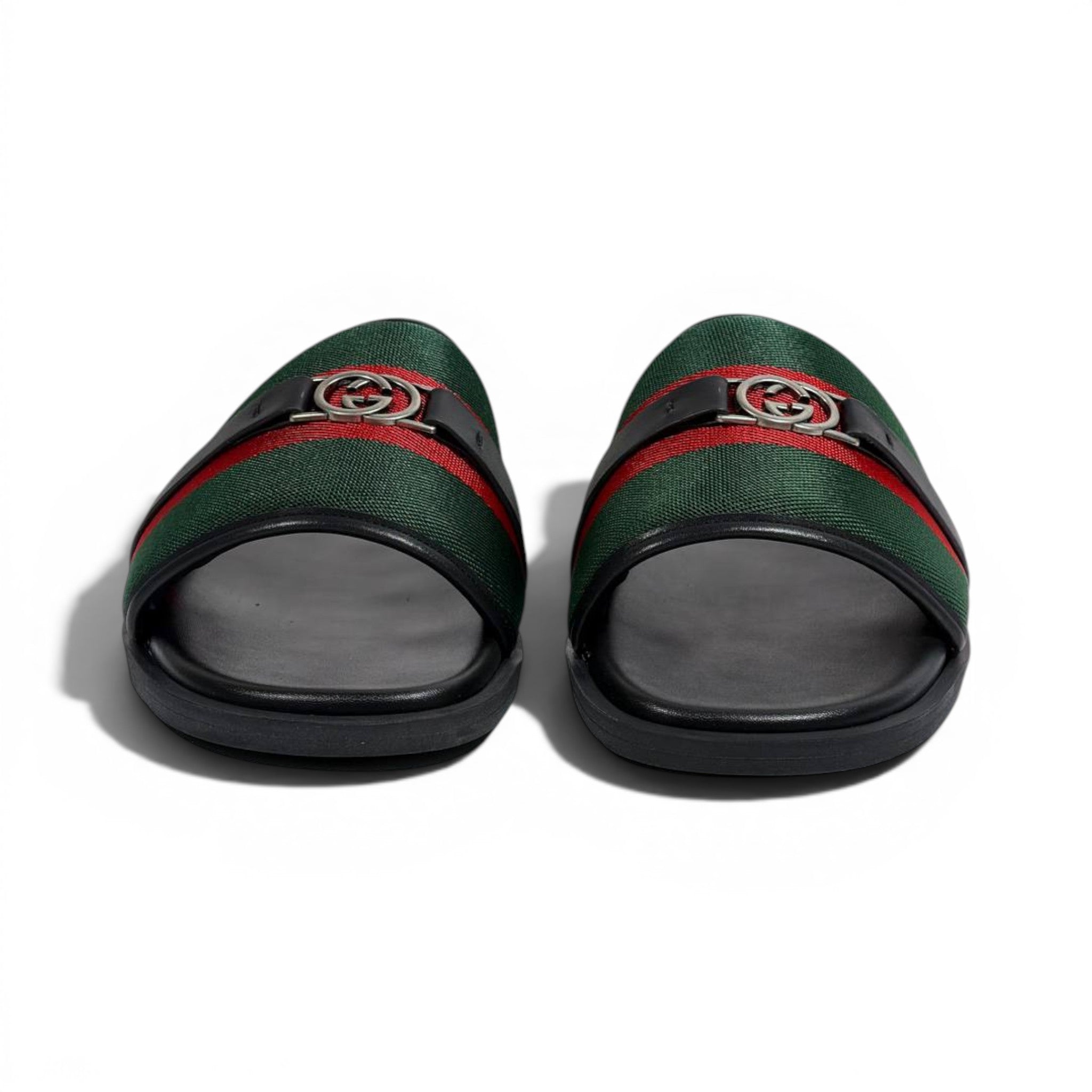 Gucci Green Web Slide Sandals – Luxury Designer Summer Slippers 💚❤️✨