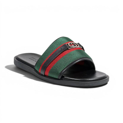 Gucci Green Web Slide Sandals – Luxury Designer Summer Slippers 💚❤️✨