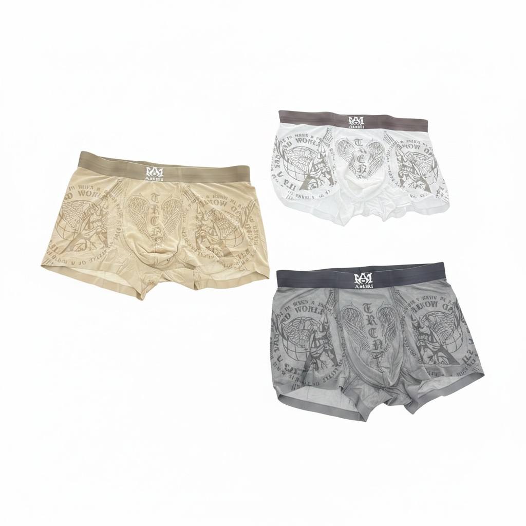 AMIRI Premium Graphic Boxer Briefs Set – Street Luxury Edition 🔥✨