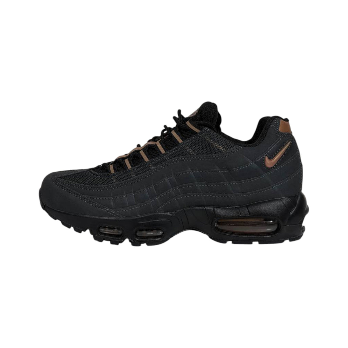 ✨👟 Nike Air Max 95 Black Rose Gold Luxury Streetwear Sneakers – Premium Cushioned Lifestyle Running Shoes 🔥🖤