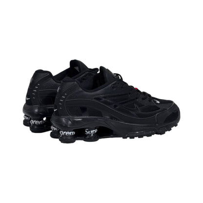 🔥👟 Nike Shox Ride 2 x Supreme Triple Black Limited Edition Sneakers – Premium Streetwear Cushion Running Shoes 🖤⚡